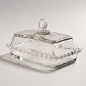 Clear Glass Butter Dish with Lid for Countertop