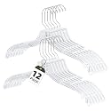 Clear Plastic Hanger 12 Pack, Heavy Duty Clothes Hangers