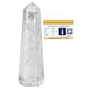 Certified Clear Quartz Crystal Tower Obelisk Point