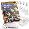 Clear Removable Mounting Putty with Pull Tab, Heat/Waterproof Double Sided Adhesive Dots, Museum Stick Tack & Earthquake Putty for Displays, Posters, Wall Decor & Crafts, 0.39" x 0.78"(126 Pcs)