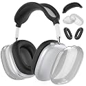 Clear Silicone Case Cover for AirPods Max 2/ AirPods Max Headphones (Black)