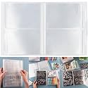 Clear Stamps Storage Embossing Folder Storage Large Photo Storage Album Seal Bags Storage Keeper Cards Folder Storage Bag for DIY Scrapbooking Arts Crafts Collecting Bags 20pages 80 pockets