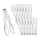 [Clear Tongs 7.5'' Inches] Plasticpro 7.5'' Serving Tongs Heavy Duty Reusable Kitchen and BBQ Clear Serving Tong for party's, Caterings, Events, Buffet, Weddings, And every Day use Pack of 12