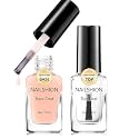 Clear Top Coat and Sheer Nude Base Coat Ridge Filler Strengthen