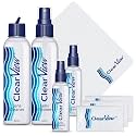Clear View Lens Cleaner Kit, 4 Bottles Plus 4 Microfiber Cloths Set