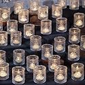 Clear Votive Candle Holders Set of 48- Glass Tealight Candle Holders Bulk