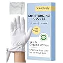 Clearbody Organics Bamboo Viscose and Spandex Gloves (Large, Cotton)