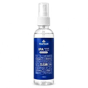 cleartouch isopropyl alcohol 99 percent  999 pure ipa rubbing alcohol for cleaning  pcb cleaner  electronics mobile laptop glass  spray 100 ml