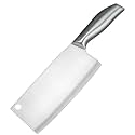Cleaver Knife Meat for Meat Cutting Razor Sharp Blade Ergonomic Handle Design, Stainless Steel Butcher Chopper, Heavy Duty Blade for Home Kitchen and Restaurant (Silver, 1-Pcs)