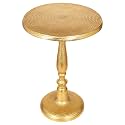CLEENTABLE Gold Metal End Table, Modern Side Table, 15 x 22