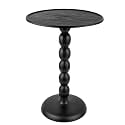 CLEENTABLE Round End Table, Farmhouse Side Table, Black, 21" H x 15" W