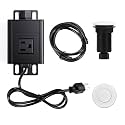 CLEESINK Garbage Disposal Air Switch Kit, Sink Top Waste Disposer SHORT ABS White On/Off Push Button with Aluminum Alloy Power Module, Food Waste Disposals Replacement Parts