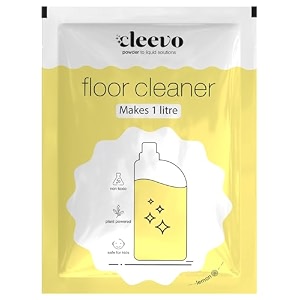 cleevo floor cleaner liquid 1l refill pack  works on tiles amp marble floors  non-toxic chlorine-free kids amp pet safe zesty lemon