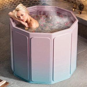 clefairy portable foldable ice bath tub for athletes-fast muscle recovery portable bath tub for adults - fordable cold plunge tub for recovery free-standing bathtub 70 - 80 l
