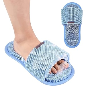 clefairy silicone shower foot scrubber personal foot massage and cleaning non-slip foot scrubber for women and men 1pcs