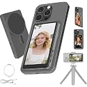 Clefairy Vlog Selfie Monitor Screen for iPhone & Android, Phone Vlog Selfie Monitor Screen with Screen Rotation & Wide Screen Mode, Using Phone Rear Camera for YouTube Live Stream for TikTok