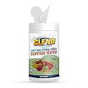 Cleno Anti-Bacterial Food Surface Wet Wipes Cleans Surface of Milk Packs/Fruits/Vegetables & Crockery/Removes Germs/Bacteria/Chemicals & Waxes - 50 Wipes