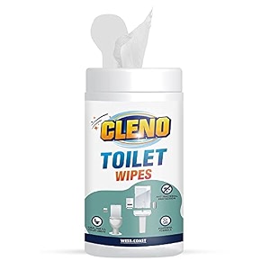 cleno toilet cleaning wet wipes for all toilet areas like toilet commodetoilet seatsflushknobswash-basin - 50 wipes ready to use