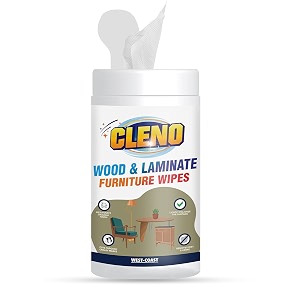 cleno wood amp laminate furniture wet wipes clean restore polish amp protects tableschairscupboardbedroom furniturecabinetsbenchesdoorsdesksall types of furniture - 50 wipes ready to use