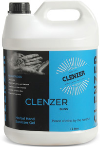 clenzer bliss gel  - 75 ethyl alcohol aqua fragrance - 5 litre hand sanitizer can 5 l