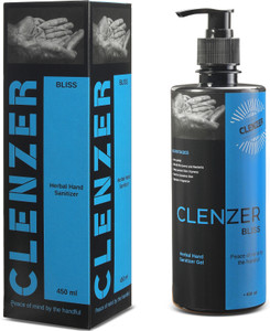 clenzer bliss gel  - 75 ethyl alcohol aqua fragrance - 450 ml hand sanitizer bottle  dispenser 450 ml