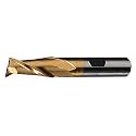 Cleveland C41552 HG-2 High Speed Steel Single End 2-Flute Center Cutting End Mill