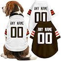 Cleveland Dog Clothes Jersey Style Custom Pet T Shirt with Personalized Name Number for Small Medium Large Dogs