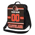 Cleveland Lunch Box Lunch Bag Custom Any Name and Number Adjustable Strap Sport Insulated Lunch Bags Personalized Gifts for Men Women