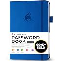 Clever Fox Password Book with Alphabetical Tabs, 5.3x7.7 Keeper Royal Blue