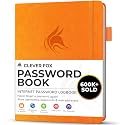 Clever Fox Password Book with Alphabetical Tabs, 4"x5.5" Keeper Yellow
