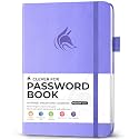 Clever Fox Password Book with Alphabetical Tabs, 5.3"x7.7" Keeper Lavender