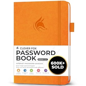 clever fox password book with tabs internet address and password organizer logbook with alphabetical tabs large size password keeper journal notebook for computer amp website logins yellow