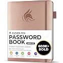 Clever Fox Password Book With Tabs. Internet Address And Password Organizer Logbook With Alphabetical Tabs. Large Size Password Keeper Journal Notebook For Computer &amp; Website Logins (Rose Gold)
