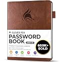 Clever Fox Password Book with Alphabetical Tabs, 4"x5.5" Keeper Lavender