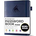 Clever Fox Password Book With Tabs. Internet Address And Password Organizer Logbook With Alphabetical Tabs. Large Size Password Keeper Journal Notebook For Computer &amp; Website Logins (Dark Blue)