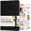 Clever Fox Prayer Journal with Prompts, Bible, Women, Teen, A5 Black