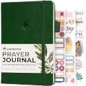 Clever Fox Prayer Journal with Prompts, Bible, Women, Teen, A5 Forest Green