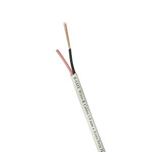 b-safe twin flat 10 mm 2 core flexible copper wires amp cables with double layer pvc insulation white 10 meter  33 feet