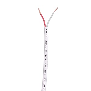 b-safe twin flat 10 mm 2 core flexible copper wires amp cables with double layer pvc insulation white 30 meter  100 feet