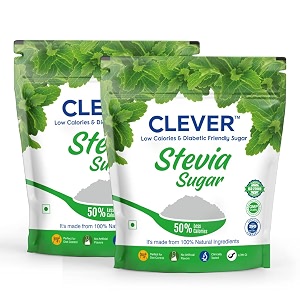 clever stevia sugar 400gm low calories diabetic friendly sugar