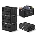 CleverMade Collapsible Storage Bin, No Lid, 16 Gal, Obsidian, 3 Pack