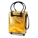 CleverMade Rolling Tote Bag With Wheels, 62L Hauler, 50 lb Capacity, Gold