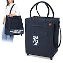 CleverMade Rolling Tote Bag With Wheels, 90L, 75 lb, Leeward Navy