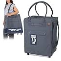 CleverMade Rolling Tote Bag With Wheels, 90L, 75 lb, Gunmetal