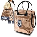 CleverMade Rolling Tote Bag With Wheels, 90L, 75 lb, Rose Gold