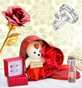 the click india message pills soft toy artificial flower jewellery gift set