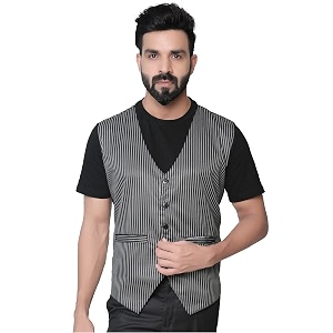 Click One Casual Uniform Striped Waistcoat For
