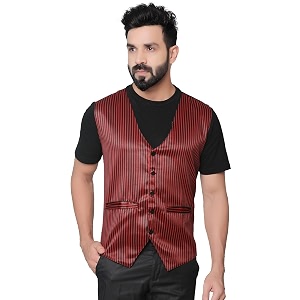 Click One Casual Uniform Striped Waistcoat For