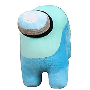 among us plush toy 18 cm among us merch cute soft plush bulging eyes astronaut plush figure toy blue amongus