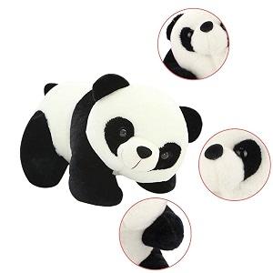cute and lovely panda teddy soft toy  fun and playtime small size animal toy for kids  black white 30 cm appearance may vary